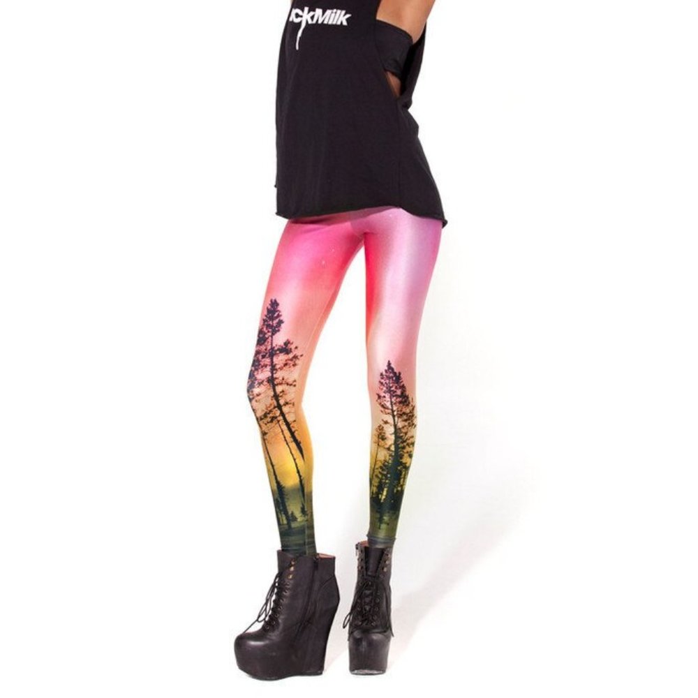 BLACKMILK Aurora Skye Orange Leggings Size Large